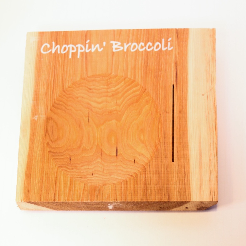 Handmade Cherry Cutting Board – “Choppin’ Broccoli” – Solid Hardwood